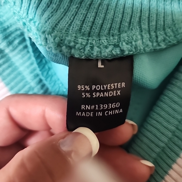 SCREENSHOT Men's Slim Fit Track Pants Colorblock Turquoise Pink Size Large - Picture 6 of 10